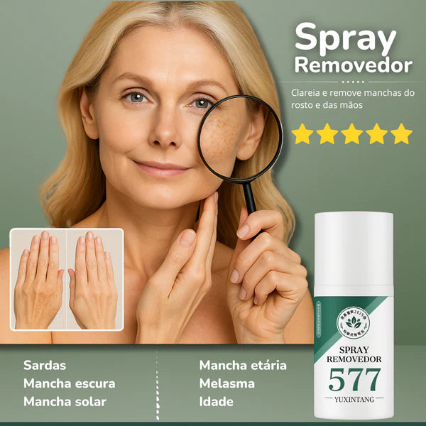 Spray Removedor 577 – Elimine Manchas de Sol, Idade e Melasma com 40% OFF + Frete Grátis!