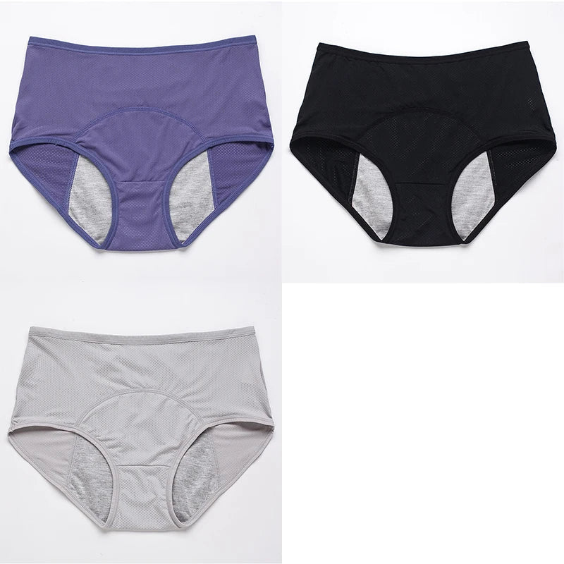 KIT - 3pcs Calcinha Absorvente UltraProtect – Alta Proteção Contra Vazamentos