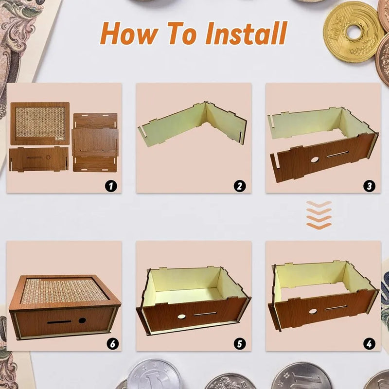 WoodBox Cofre Inteligente - Economize com o Método Japonês Kakeibo ☑™