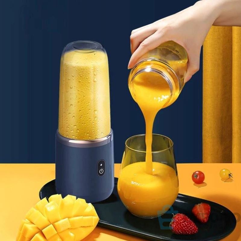 Liquidificador Elétrico Portátil + Ebook de Brinde Com 15 Receitas De Shakes
