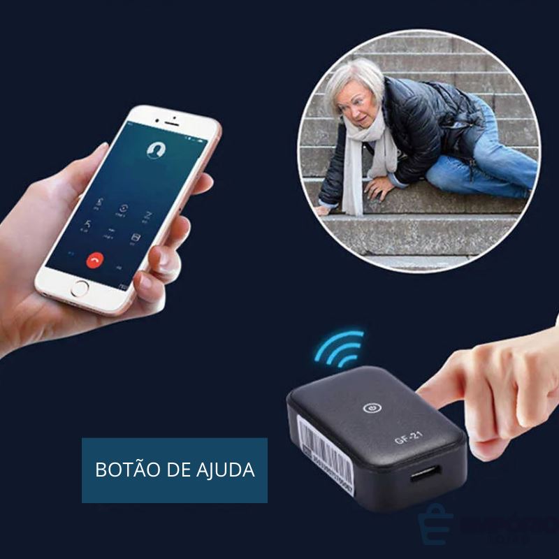 Mini Rastreador GPS Profissional - Rastreador Portátil com Áudio - GF-22